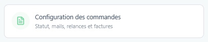 Bouton Configuration des commandes