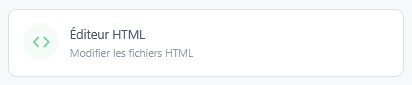 Bouton Éditeur HTML